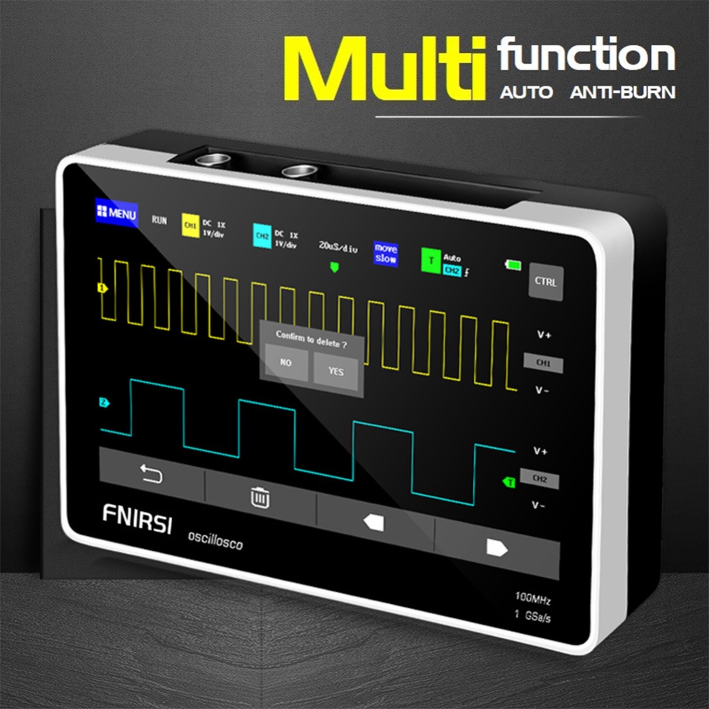 1013d Portable Storage Oscilloscope Kit Dual Channel Digital Touch-screen Panel 100M Bandwidth 1GS Sampling Rate (New FNIRSI 1013D English) - Image 2