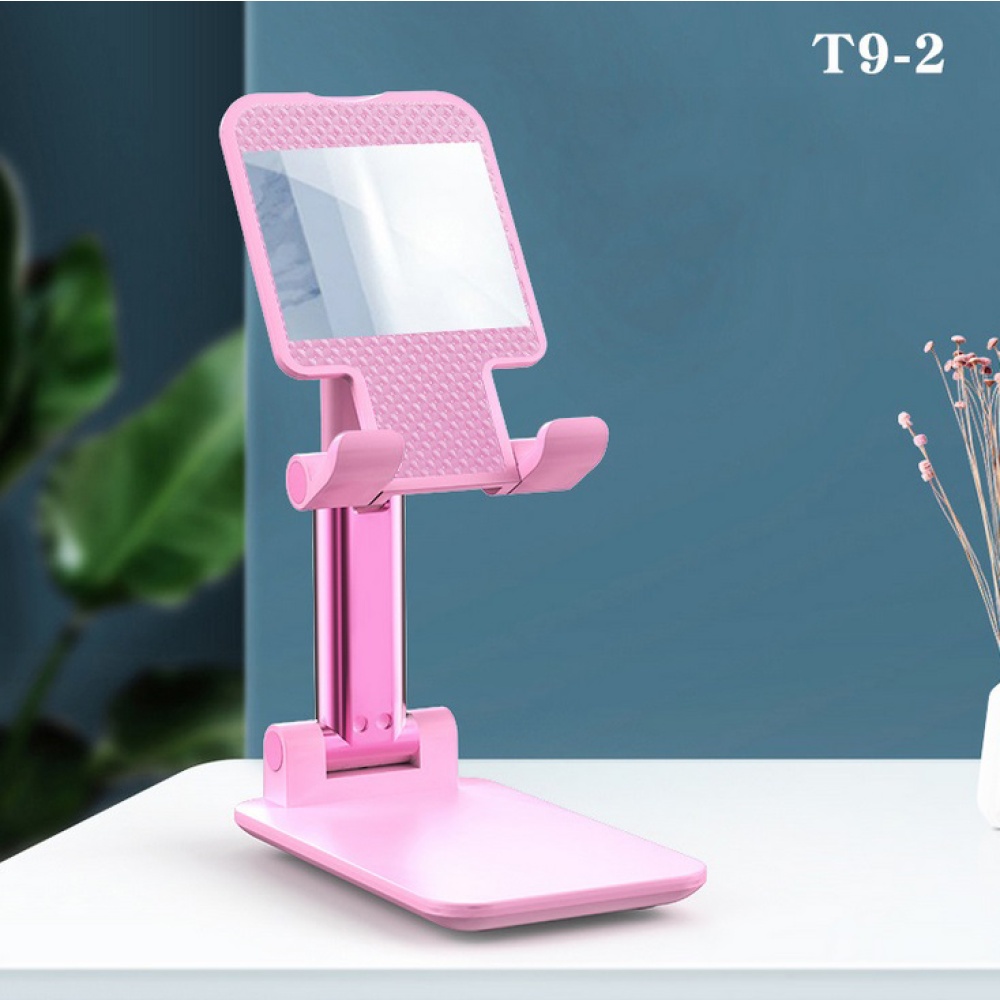 Universal Desktop Mobile Phone Holder Mini Portable Foldable Telescopic Stand T9-2 White - Image 3