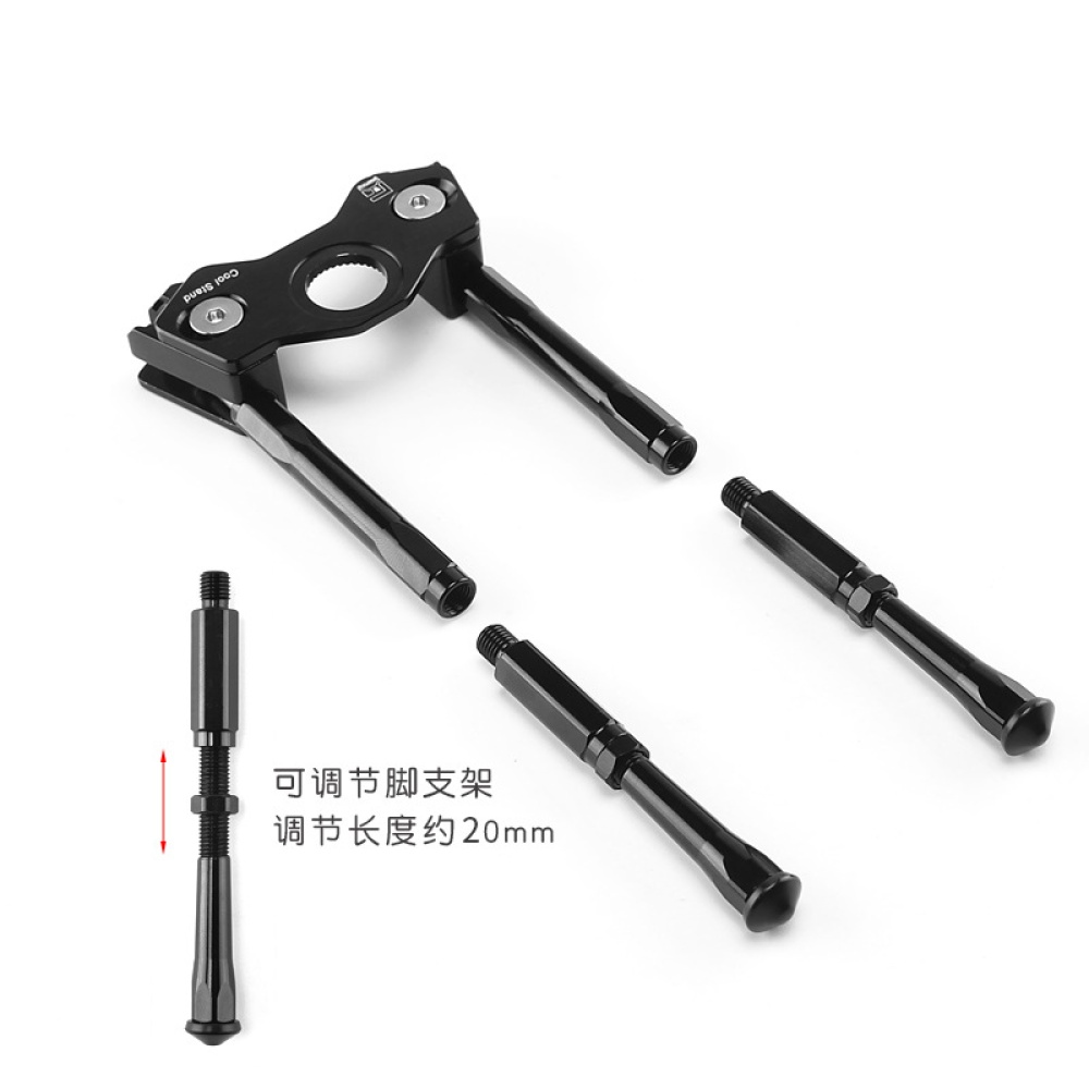 Adjustable Crank Stand Pedal Kickstand Mountain Road Bike silver_One size - Image 3