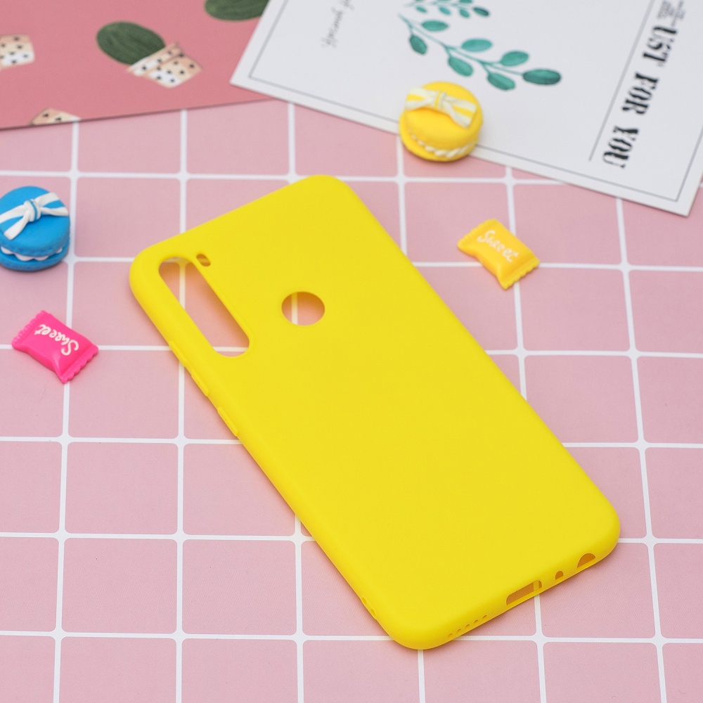 For Redmi NOTE 8 Pro Soft Candy Color Frosted Surface Shockproof TPU Back Cover Mobile Phone Case yellow - Image 3