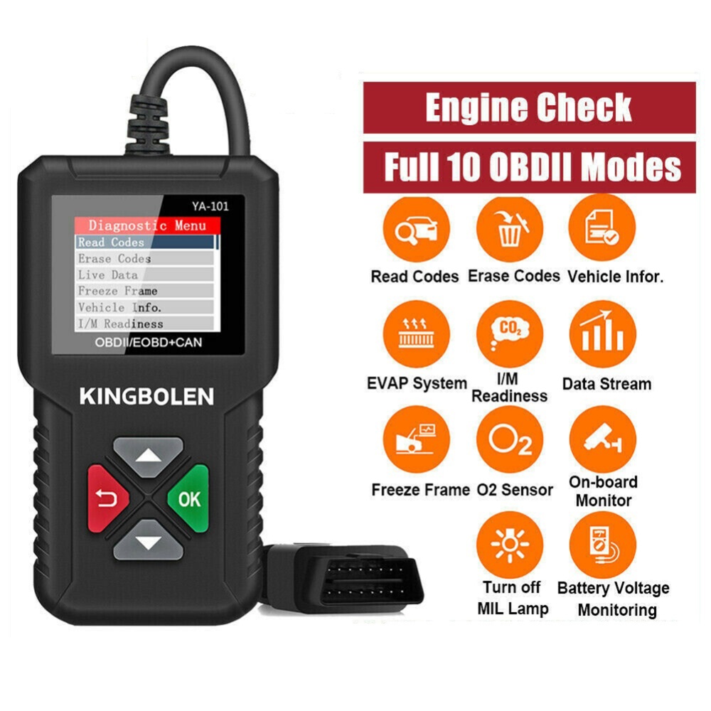 Automotive Obd Code Reader Obd2 Scanner Car Check Engine Troubleshooting Props Fault Diagnostic Tool black - Image 3