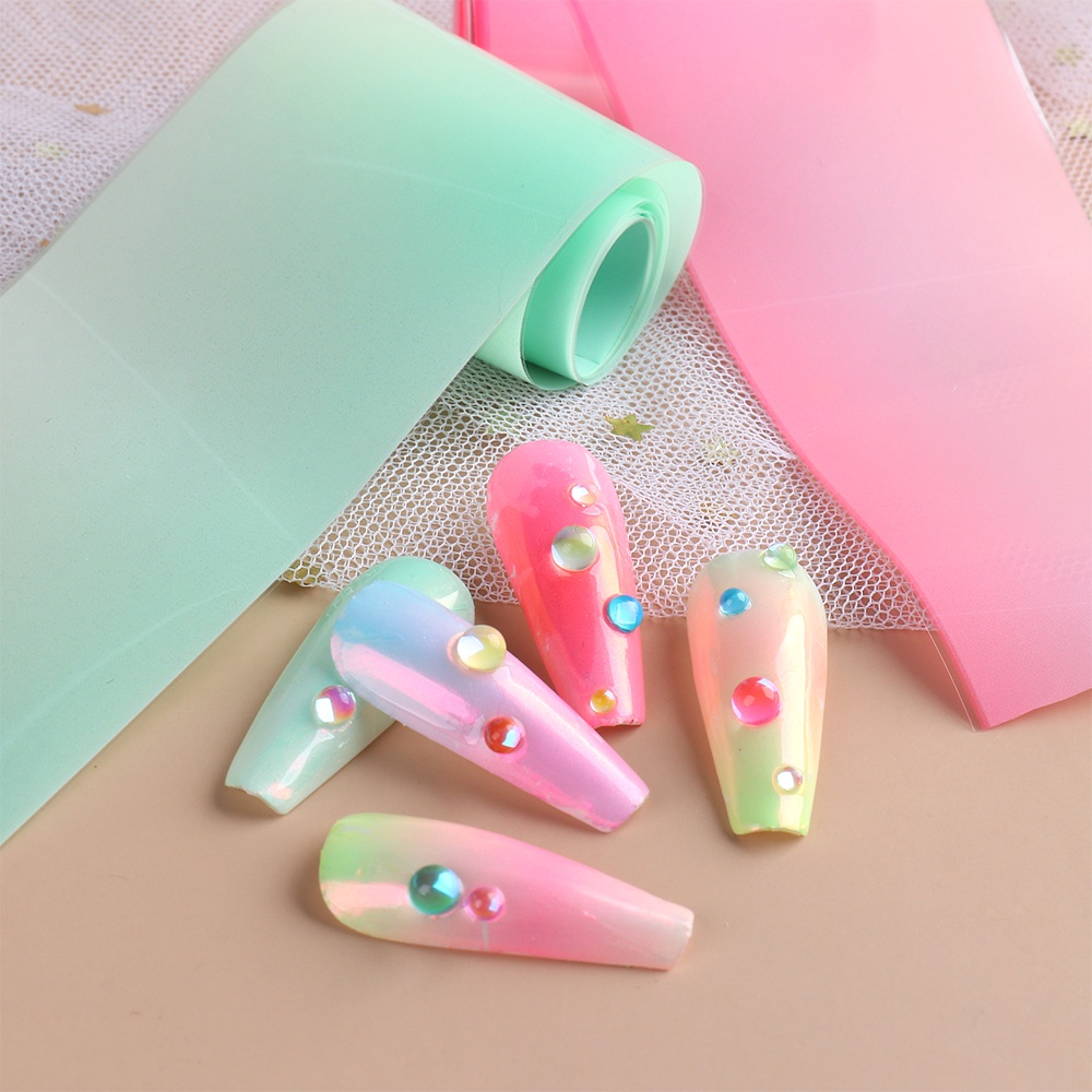 Nail Art Fluorescent Starry Sky Paper Colorful Gradient Candy Color Diy Decoration 4*100cm YGZ-02 - Image 2