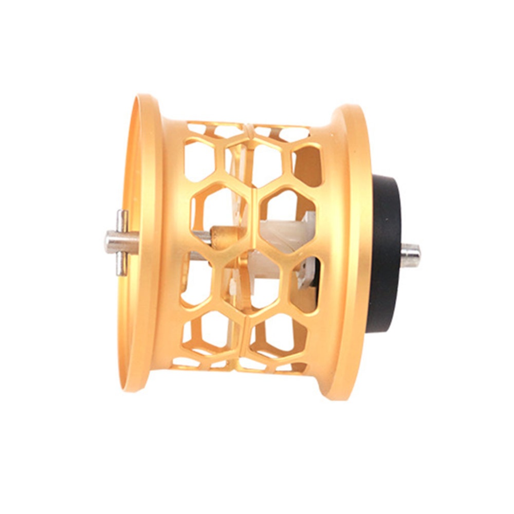 DIY Spare Spool Full Metal Refit Honeycomb Fishing Reel Golden - Image 3