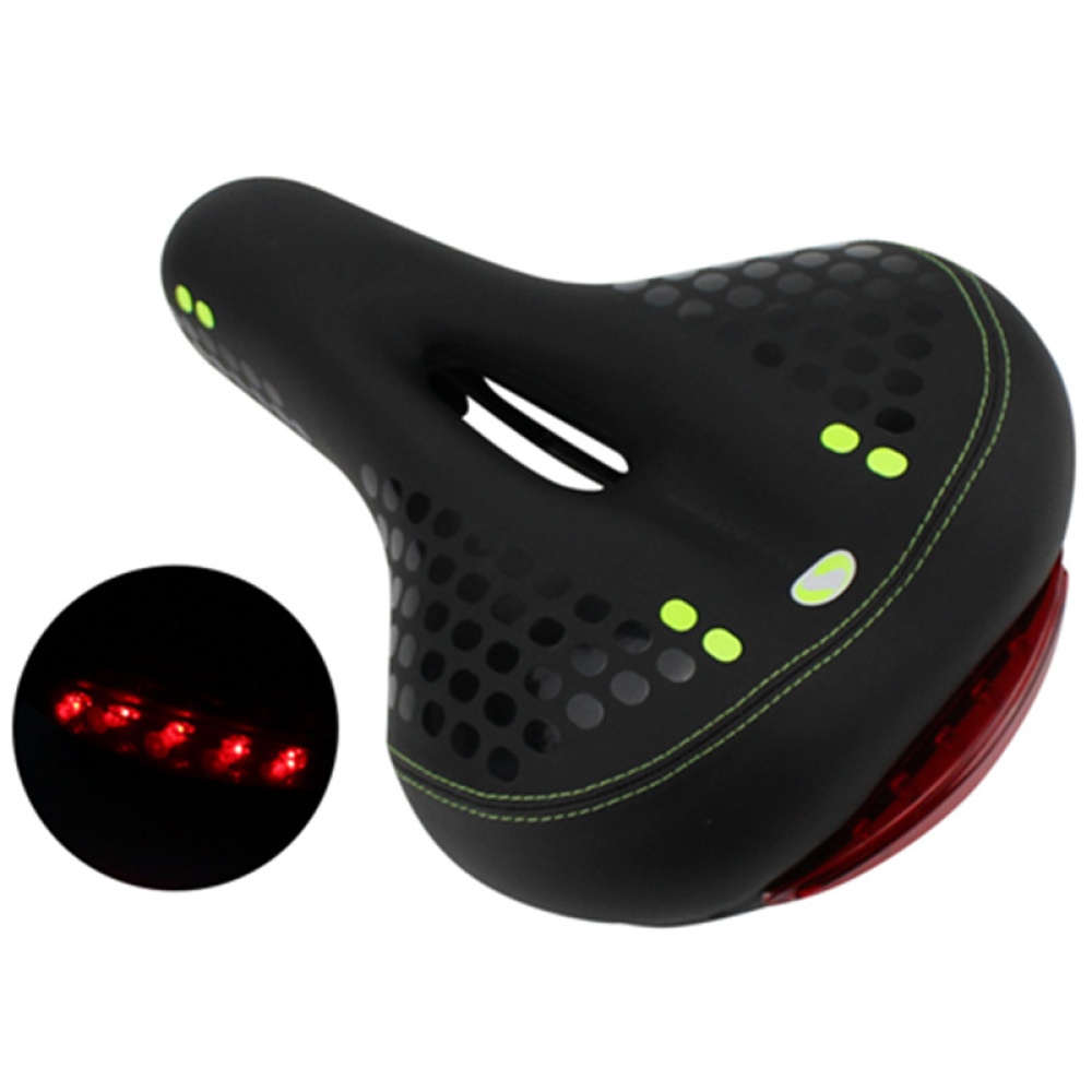 Mountain Bike Cushion with Light Thicken Widen Seat Comfortable Little red_270*200mm - Image 3