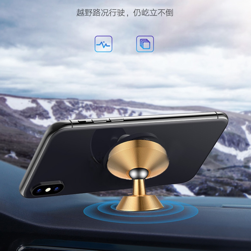 Universal 360°GPS Magnetic Car Mount Stand Holder Mobile Phone Bracket black - Image 2