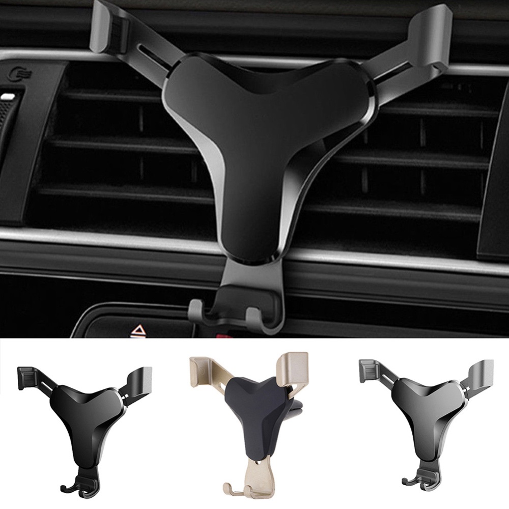 Air Outlet Car Automatic Creative Frame Gravity Bracket Mobile Phone Holder Black - Image 2