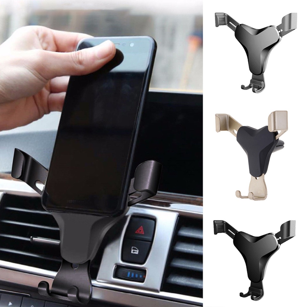 Air Outlet Car Automatic Creative Frame Gravity Bracket Mobile Phone Holder Black - Image 3