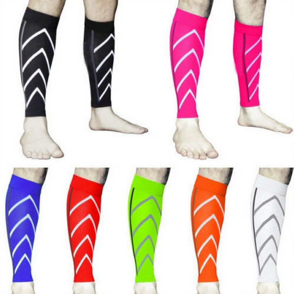 Sports Running Fluorescent Shank Protective Cover Gradient Compression Stockings Stovepipe Pressure Covers Black_Free size - Image 3