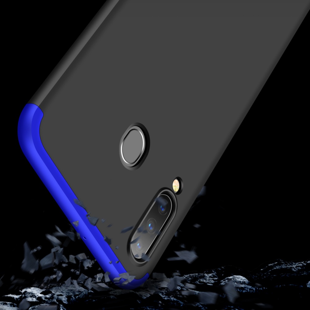 For Samsung M30 Ultra Slim PC Back Cover Non-slip Shockproof 360 Degree Full Protective Case Blue black blue - Image 3