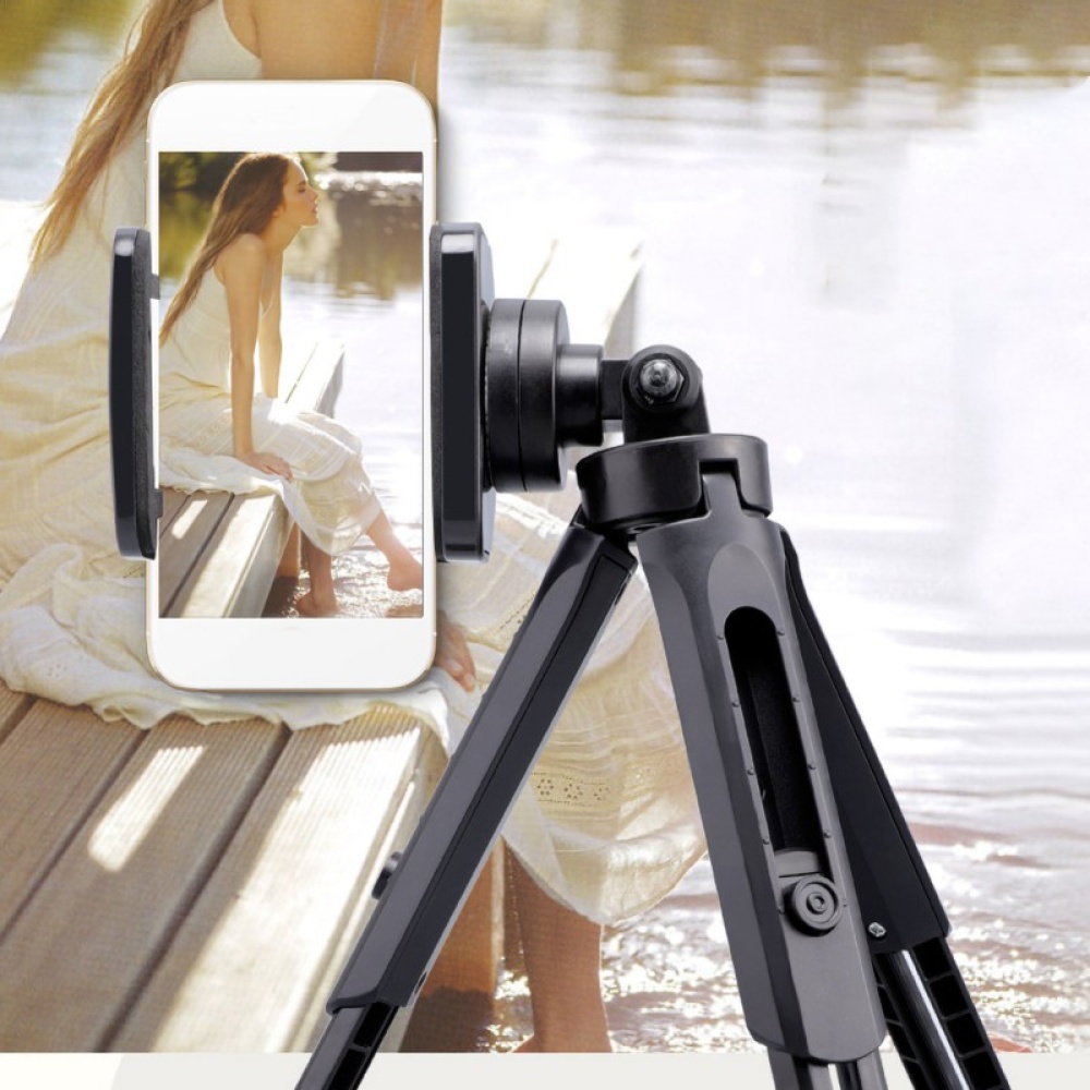 Mini Portable Tripod Selfie Telescopic Foldable Desktop Camera Mobile Phone Stand Holder Bracket black - Image 3