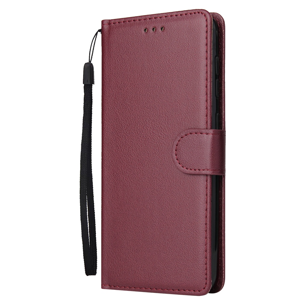 For Samsung A50 Wallet-type PU Leather Protective Phone Case with Buckle & 3 Card Position brown - Image 3