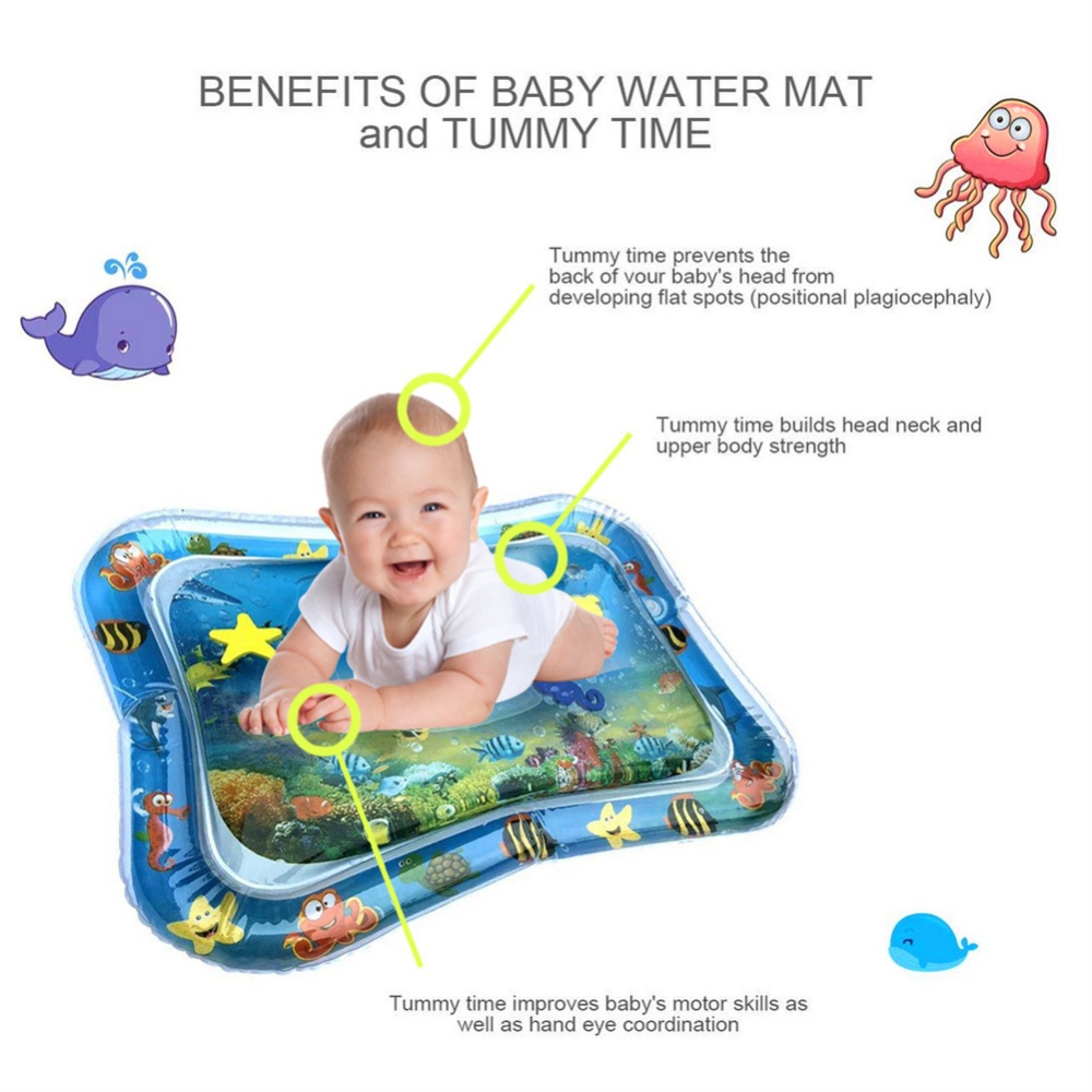 Baby Water Play Mat Inflatable Cushion Infant Tummy Time Playmat Early Educational Toys For Children As shown - Image 2