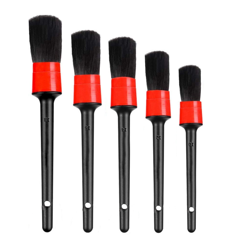 6PCS Wheel Tire Brush Soft Bristle Car Wash Detailing Cleaning black - Image 3