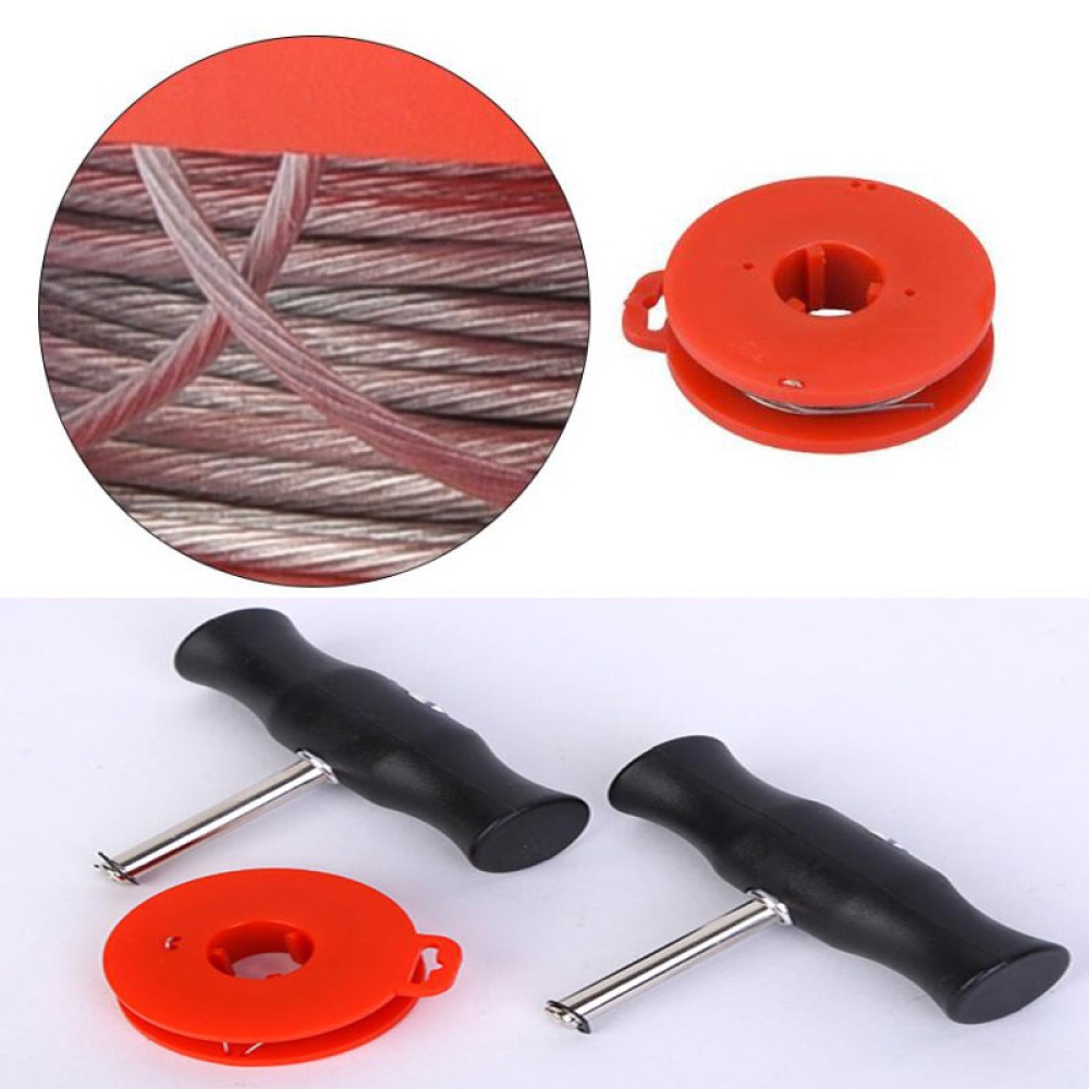 Auto Truck Windscreen Glass Removing Tool Cutting Wire With 2 Handles Replacement Parts Car Styling Accessories Line distance glass broach - Image 3