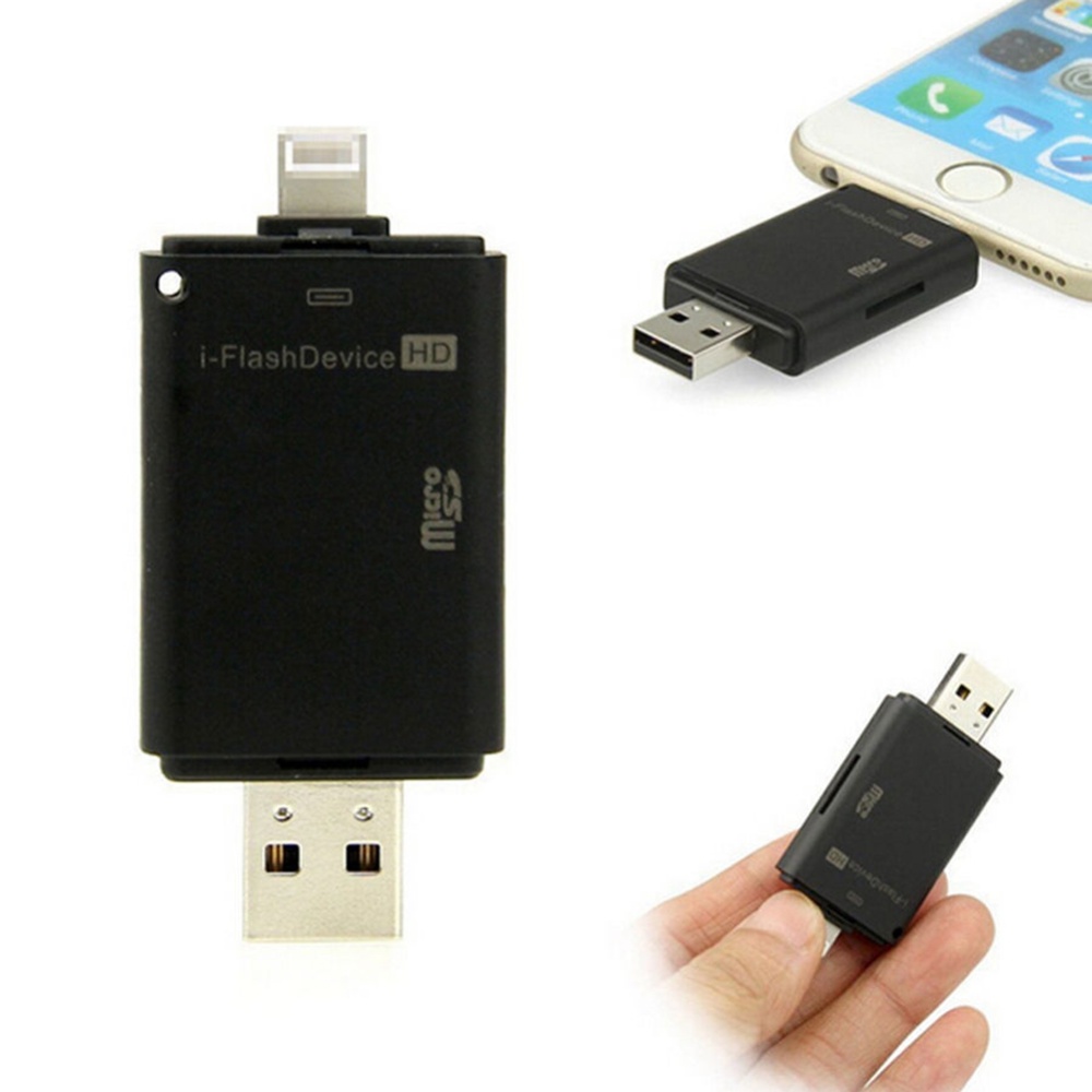 USB Flash Drive OTG SD TF Card Reader For Iphone and Ipad - Image 2