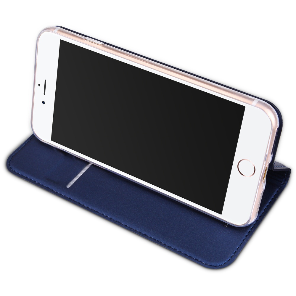 DUX DUCIS For iphone 9 Leather Mobile Phone Cover Magnetic Protective Case Bracket with Cards Slot Royal blue - Image 3