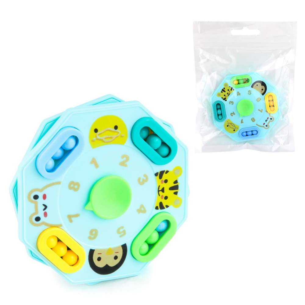 Double-sided Rotating Magic Bean Ball Plate Toys Stress Reliever Puzzle Educational Toy Octagonal fingertip spinning top - Image 3