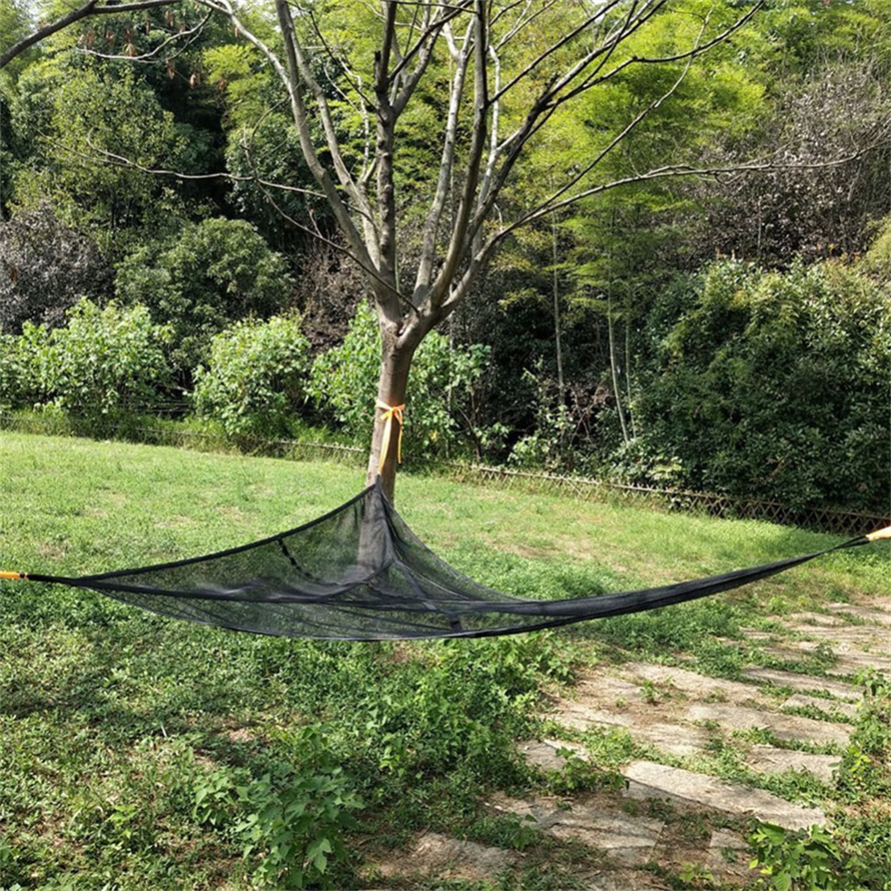 Portable Triangular Mesh Hammock Set Comfortable Breathable Camping Aerial Leisure Hammocks For Outdoor Adventures Backpacking Trips As show - Image 3