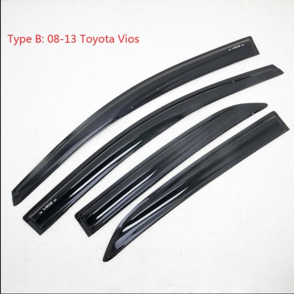 4PCS Sun Rain Visor Window Shield Deflector For Toyota Vios Sedan Models 08-13 - Image 2