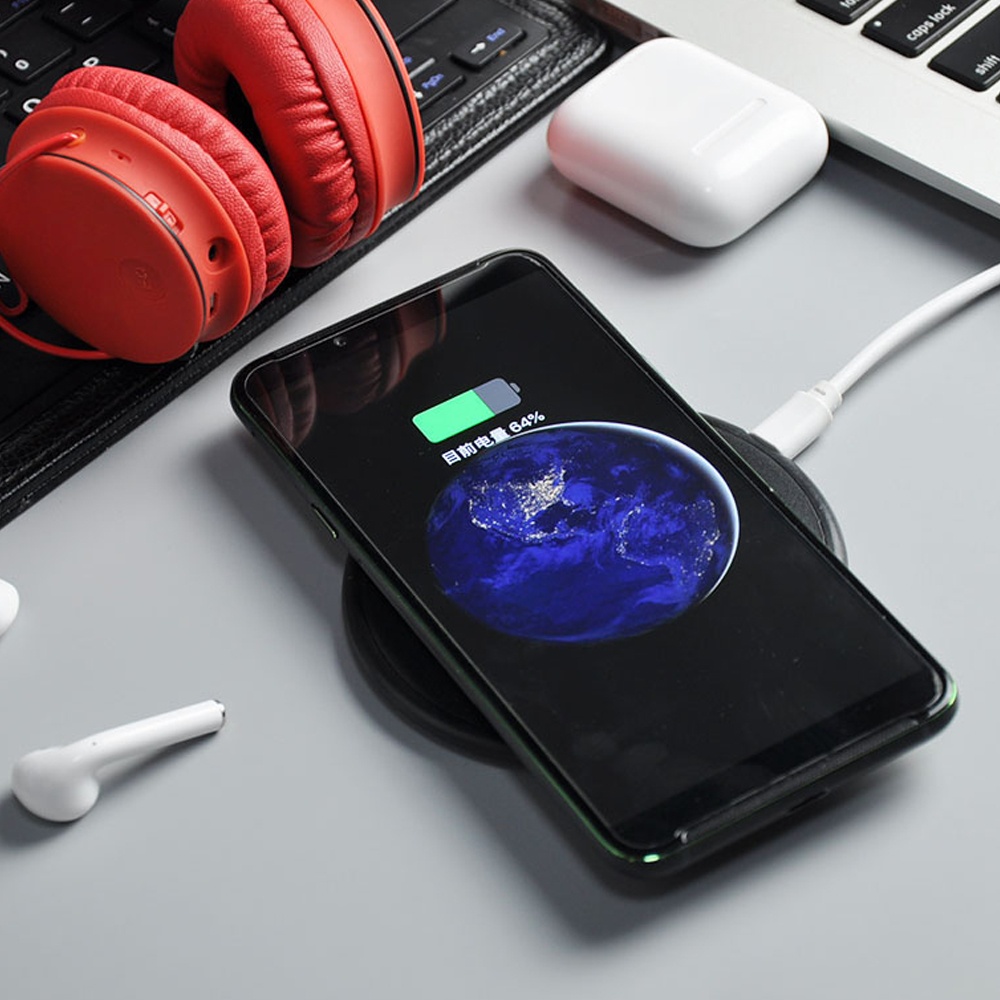 Fast Wireless Charger for Samsung Galaxy S9/S9/S8/S7/Note 9/S7 Edge USB Qi Charging Pad iPhone XS Max XR X 8 Plus white - Image 3