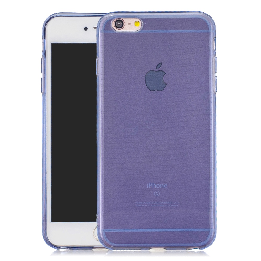 for iPhone 6/6S / 6 Plus/6S Plus 7/8 7 Plus/8 Clear Colorful TPU Back Cover Cellphone Case Shell Royal Blue - Image 2