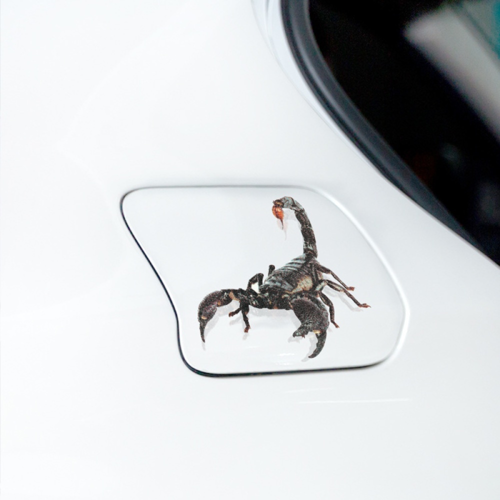 3D Car Sticker Animals Bumper Spider Gecko Scorpions Car-styling Vinyl Decal Black spider - Image 2