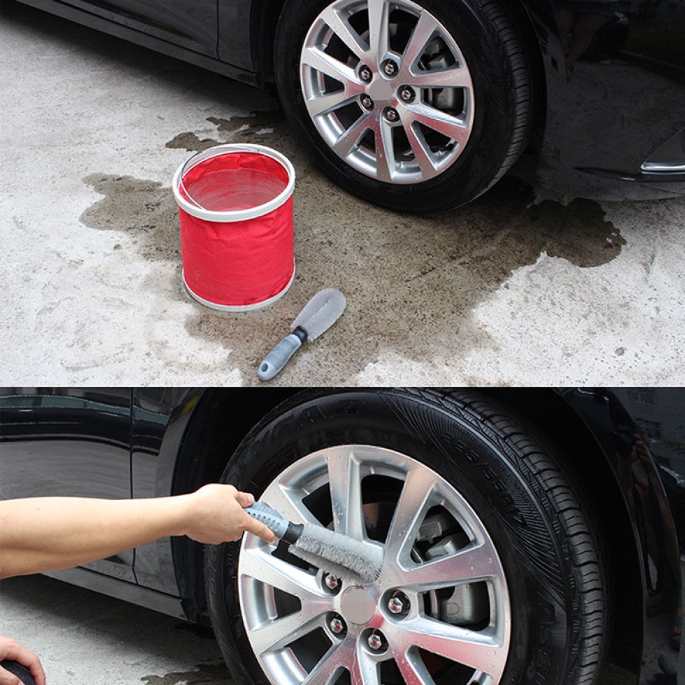 Universal Car Auto Motorcycle Wash Tire Brush Dust Cleaner Cleaning Tool Wheel Clean - Image 2