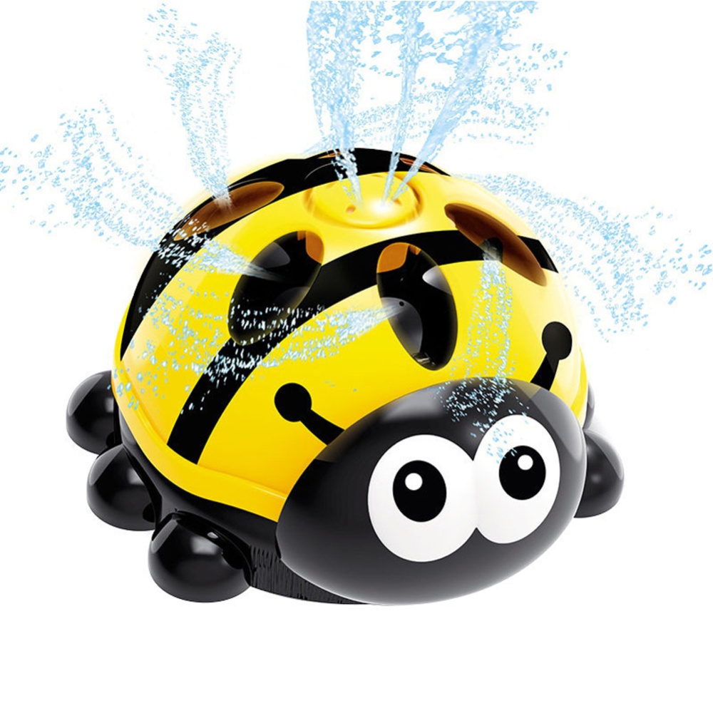 Outdoor Water Spray Bath Toys For Children Rotatable Ladybird Bathroom Sprinkler Birthday Gifts Green - Image 2