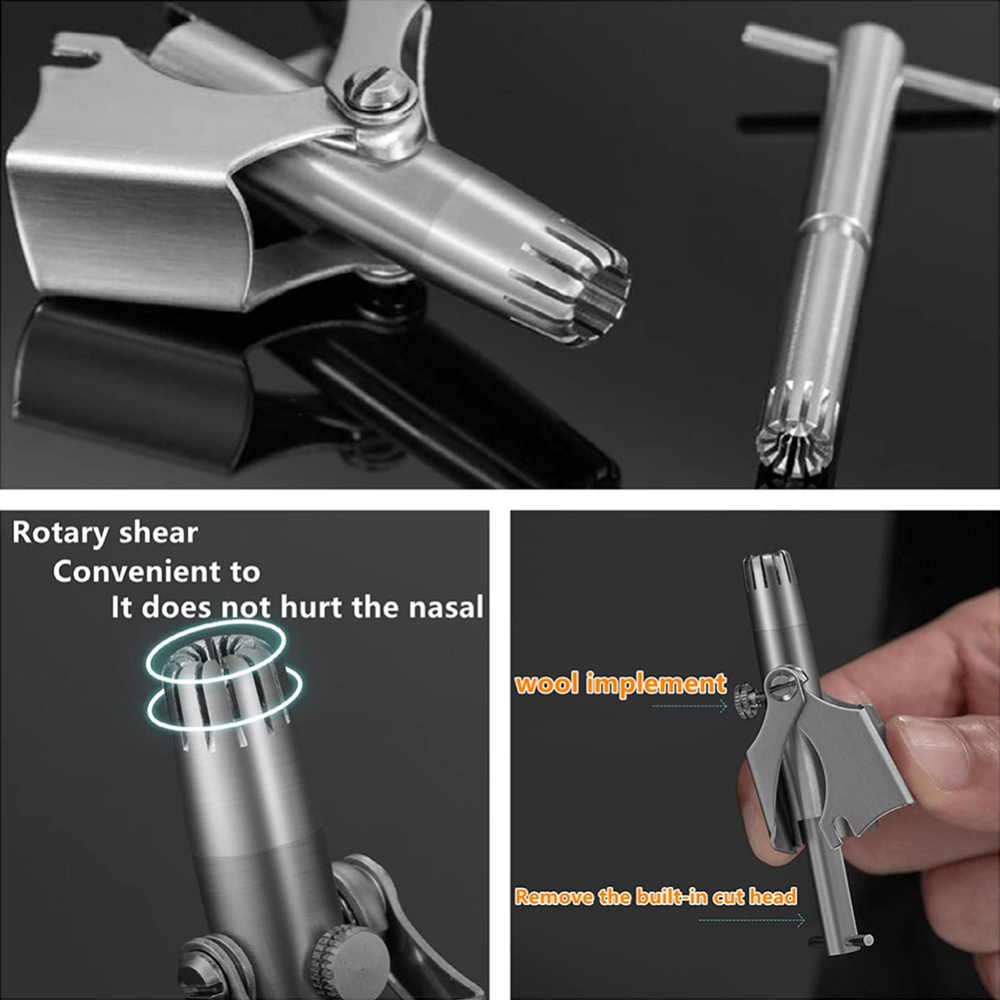 Nose Hair Trimmer Nail Clippers Kit Stainless Steel Washable Portable Manual combination - Image 2