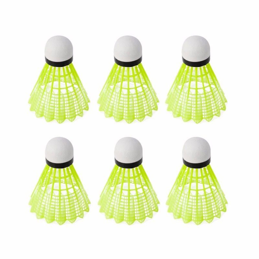 6 Pcs Shuttlecocks Train Yellow Nylon Birdies Badminton Ball Outdoor yellow - Image 2