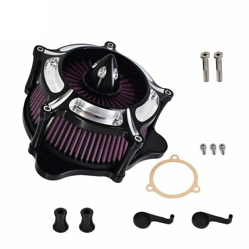 Air Filter Motorcycle Turbine Spike Intake Cleaner System black - Image 3