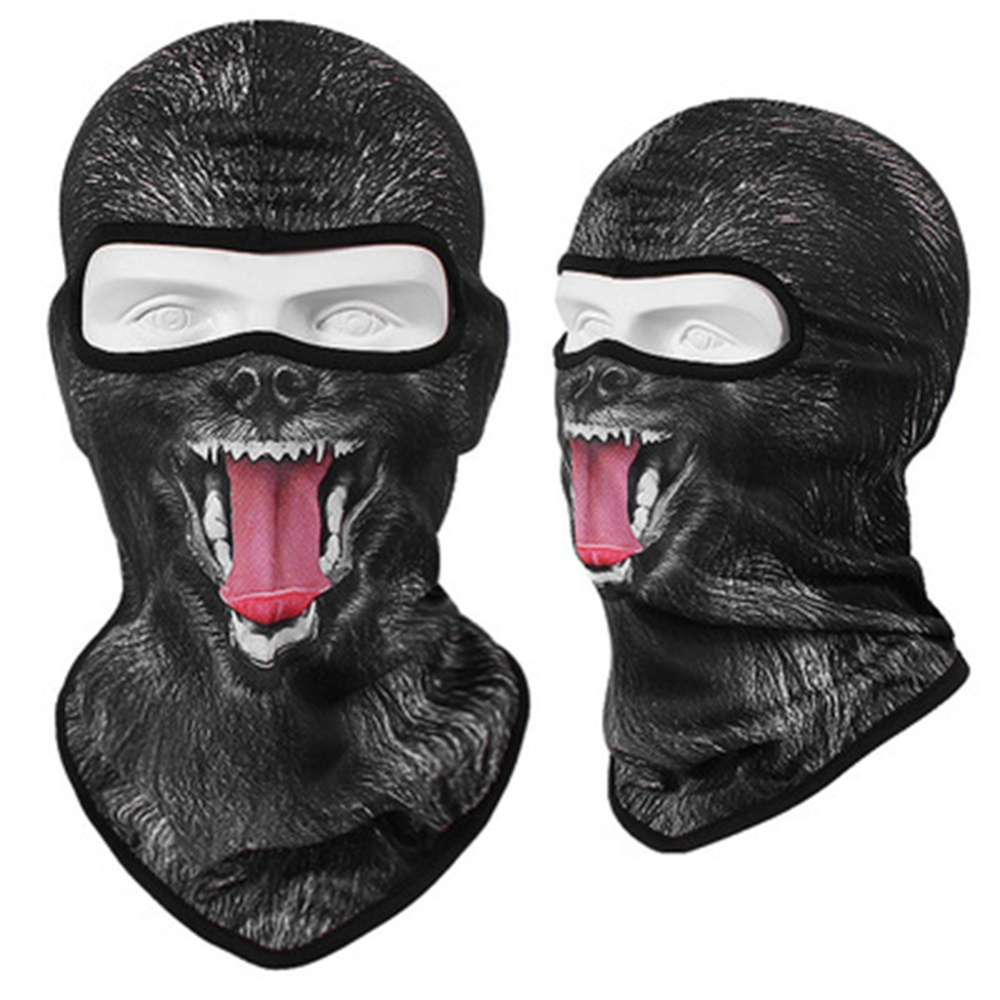 Animal Print Full Face Mask Quick-drying Breathable Single-hole Headgear Roar_Single-hole - Image 3