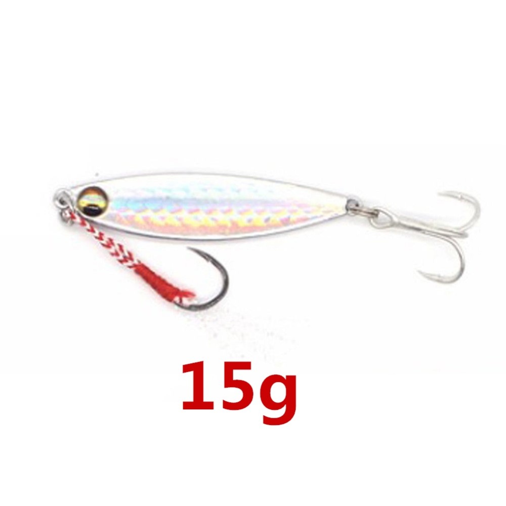 Metal Fishing Lures 15g / 20g Lead Baits Jigging Lure Light silver_15g - Image 2