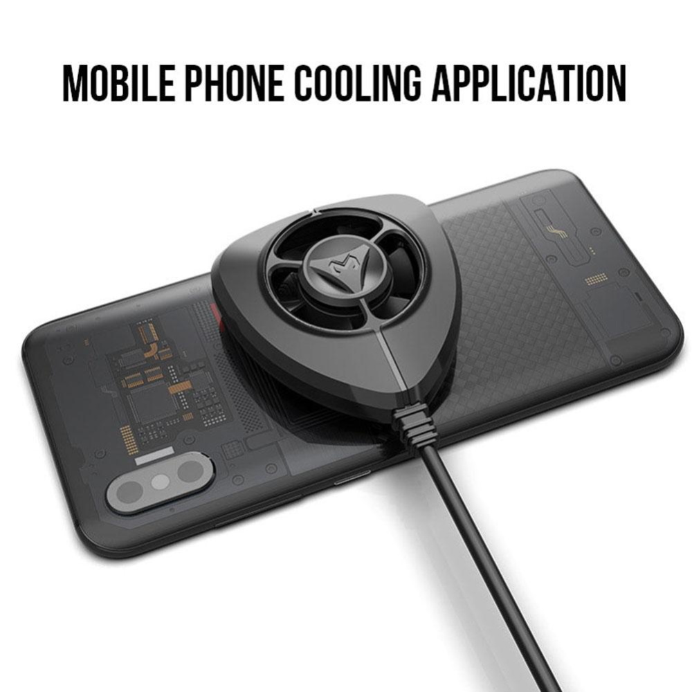 Portable Cooling Fan Gamepad Game Handle Radiator Mobile Phone Cooler Mini Fans black - Image 3