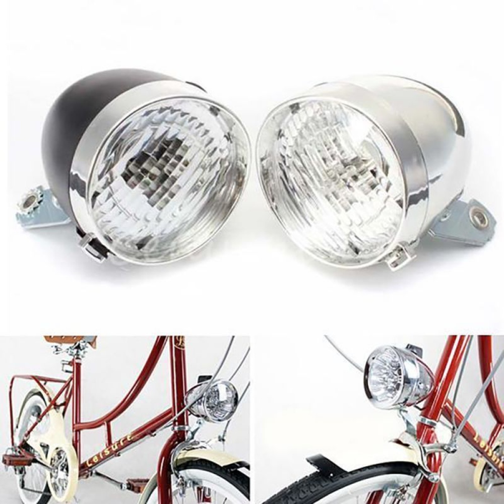 Mountain Bike Retro Headlights 3LED Dead Fly Lights Old-fashioned Bicycle LED Lamp black - Image 3