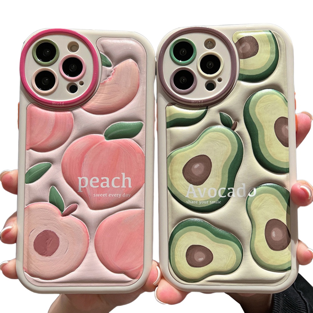 Phone Case Cartoon Fruit Pattern Design Compatible For Iphone 14/13/12/11 Series Protective Shell Watermelon Collect 14 - Image 3