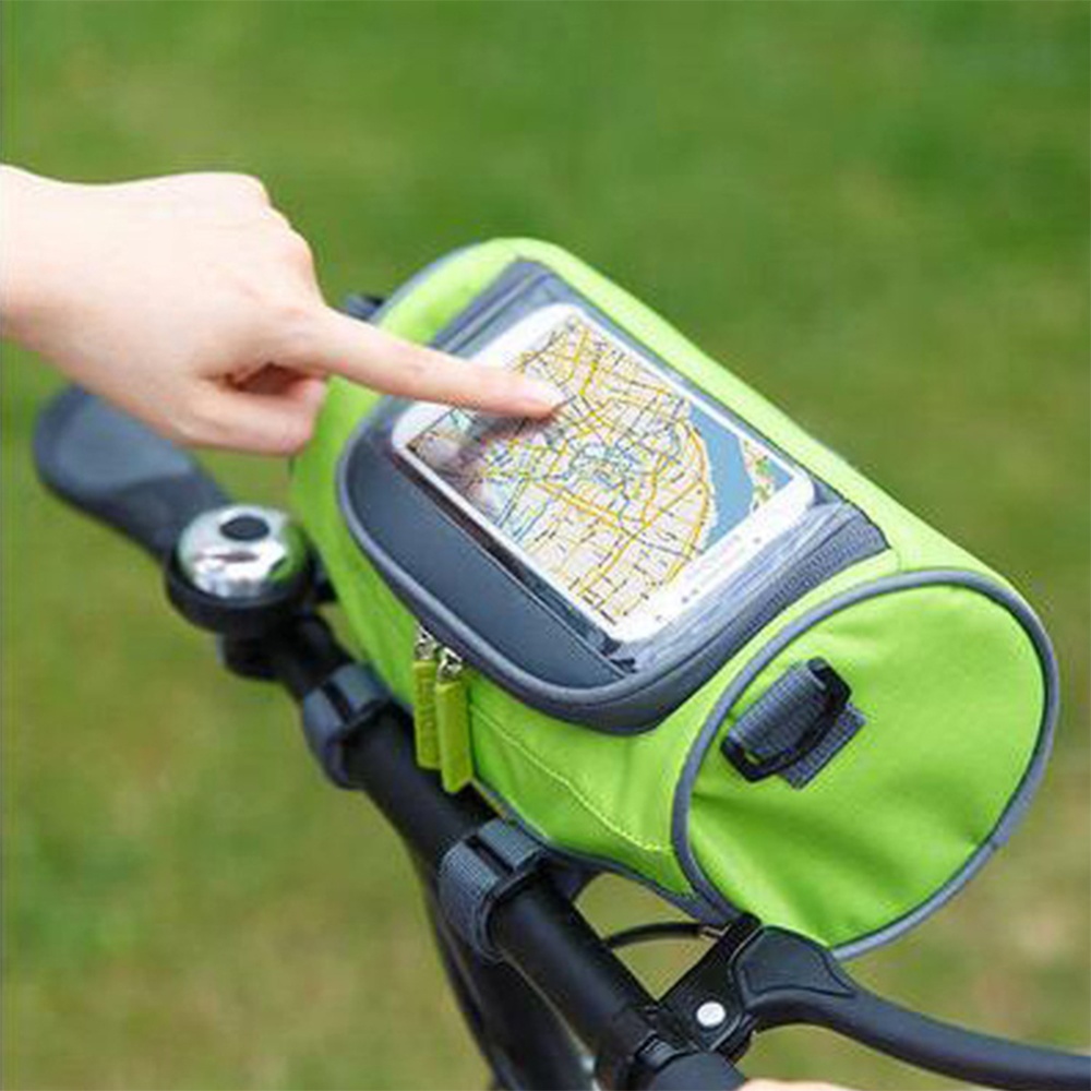 Bicycle Bag Multifunctional Touch Screen Frame Tube Handlebar Riding Storage blue_22*12*12 - Image 3