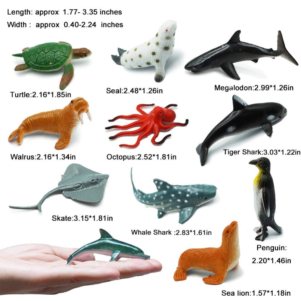 24pcs/Set Children Mini Marine Animal Model Toy Funny Game Education Gift 24pcs - Image 3