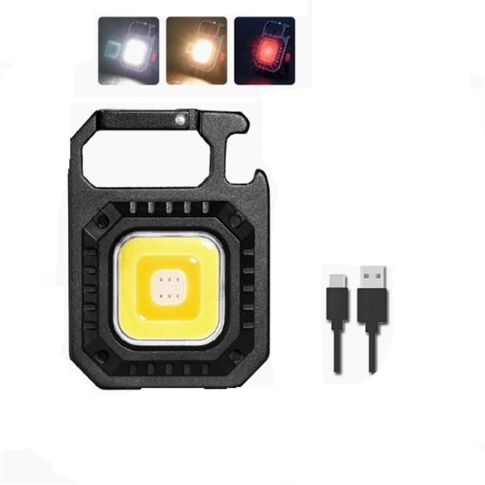 Mini Cob Keychain Light 3 Modes Usb Rechargeable Strong Magnetic Emergency Lamps Outdoor Camping - Image 3