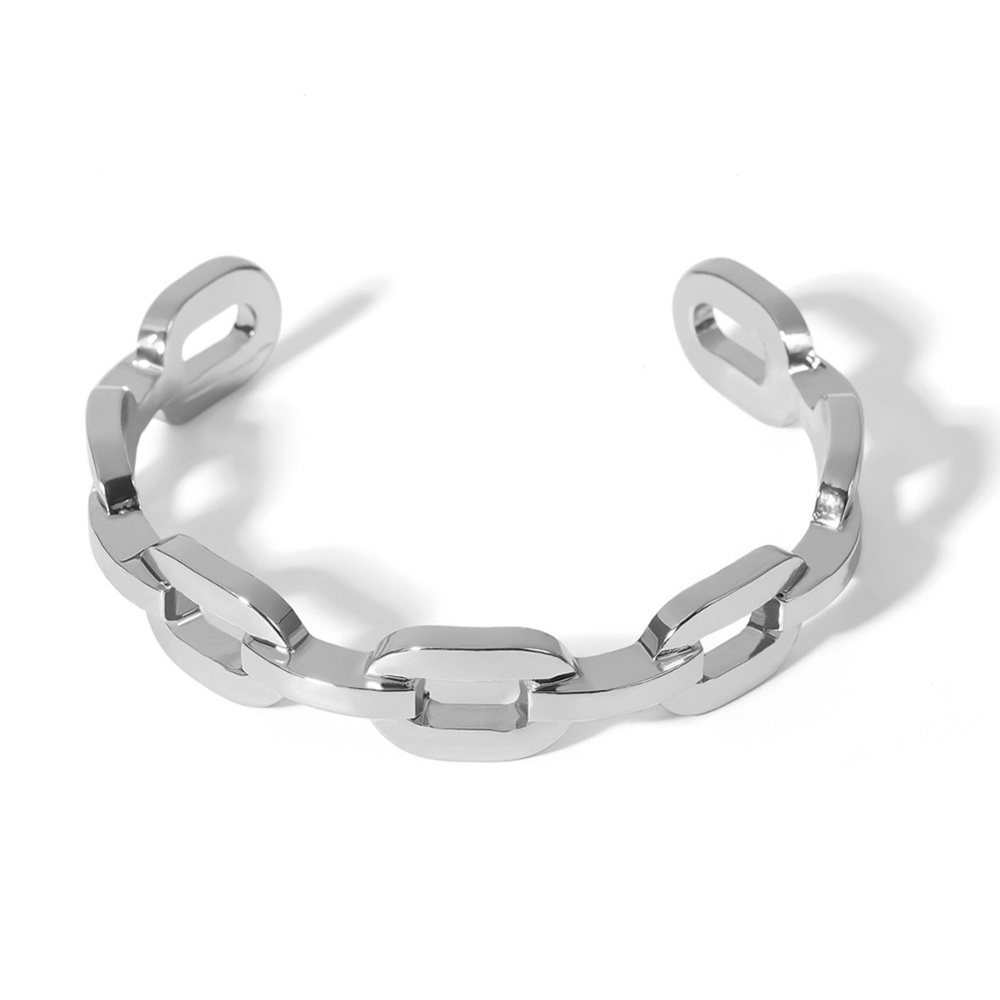 Women's Bangle Alloy Exaggerated Geometric Metal Chain Open Bracelet - Image 2