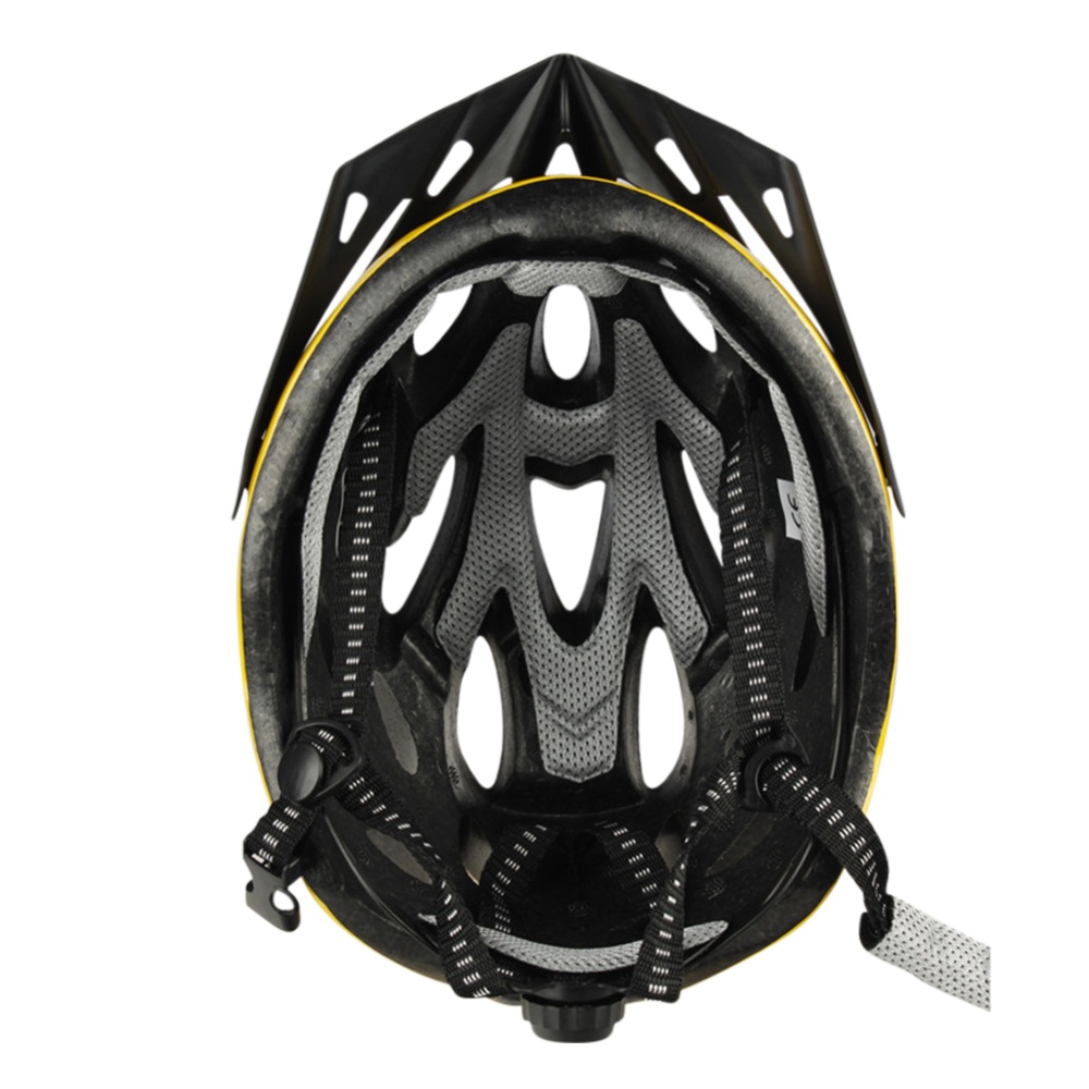 Bicycle Cycling Helmet EPS+PC Cover Integrated-Mold Breathable Riding MTB Bike Safely Cap Equipment Black yellow_Head circumference 52-60 ad - Image 3