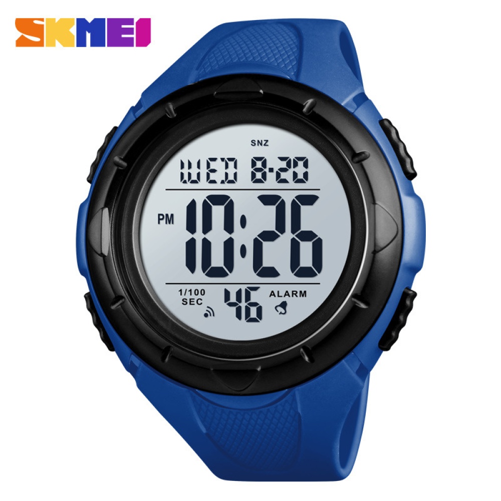 SKMEI Men Watch PU Strap Fashion Outdoor Sports 50m Waterproof Electronic Black 1 - Image 2