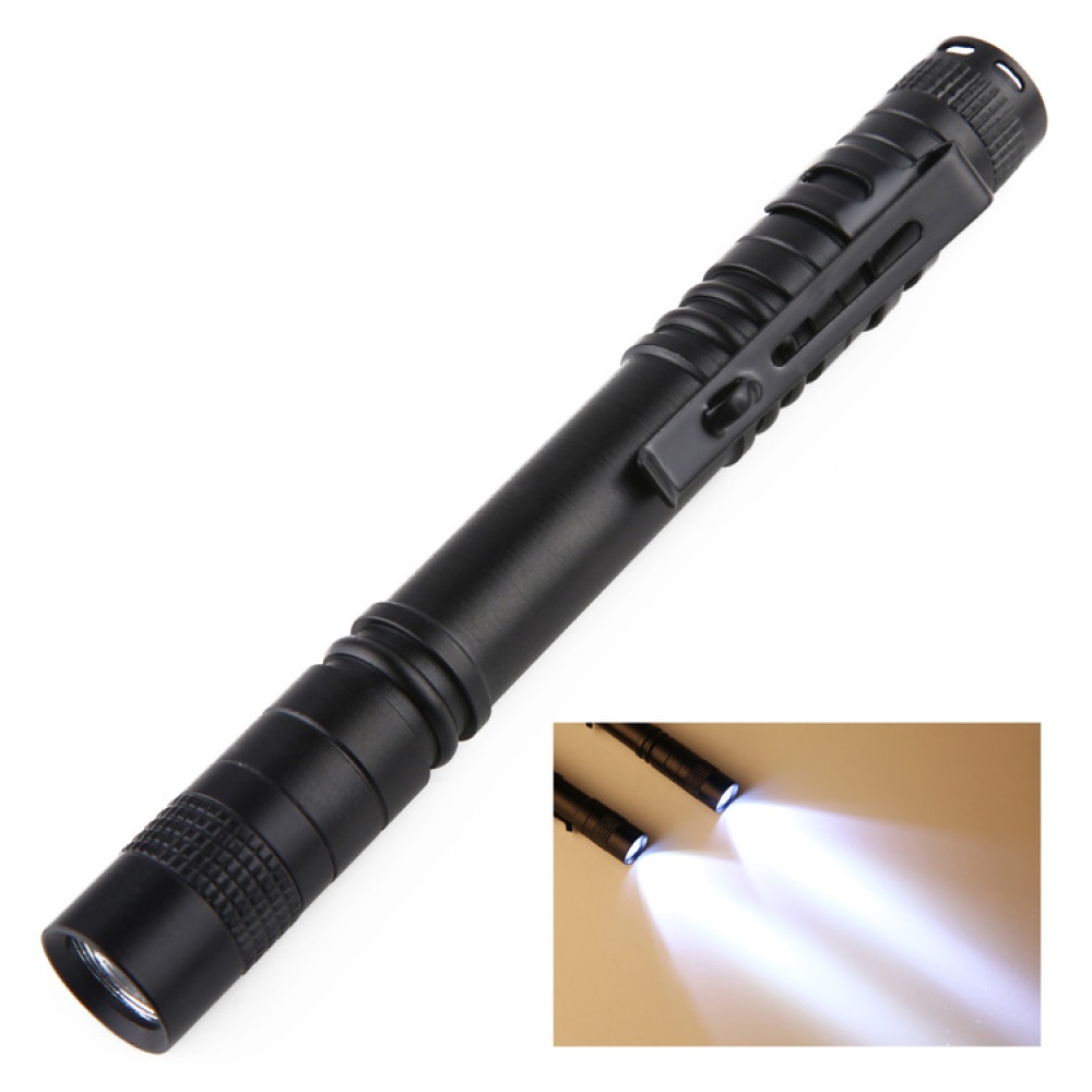 5Pcs/1Pc Mini Waterproof Aluminium Alloy Pen Shape Flashlight with Clip 1pc flashlight - Image 3