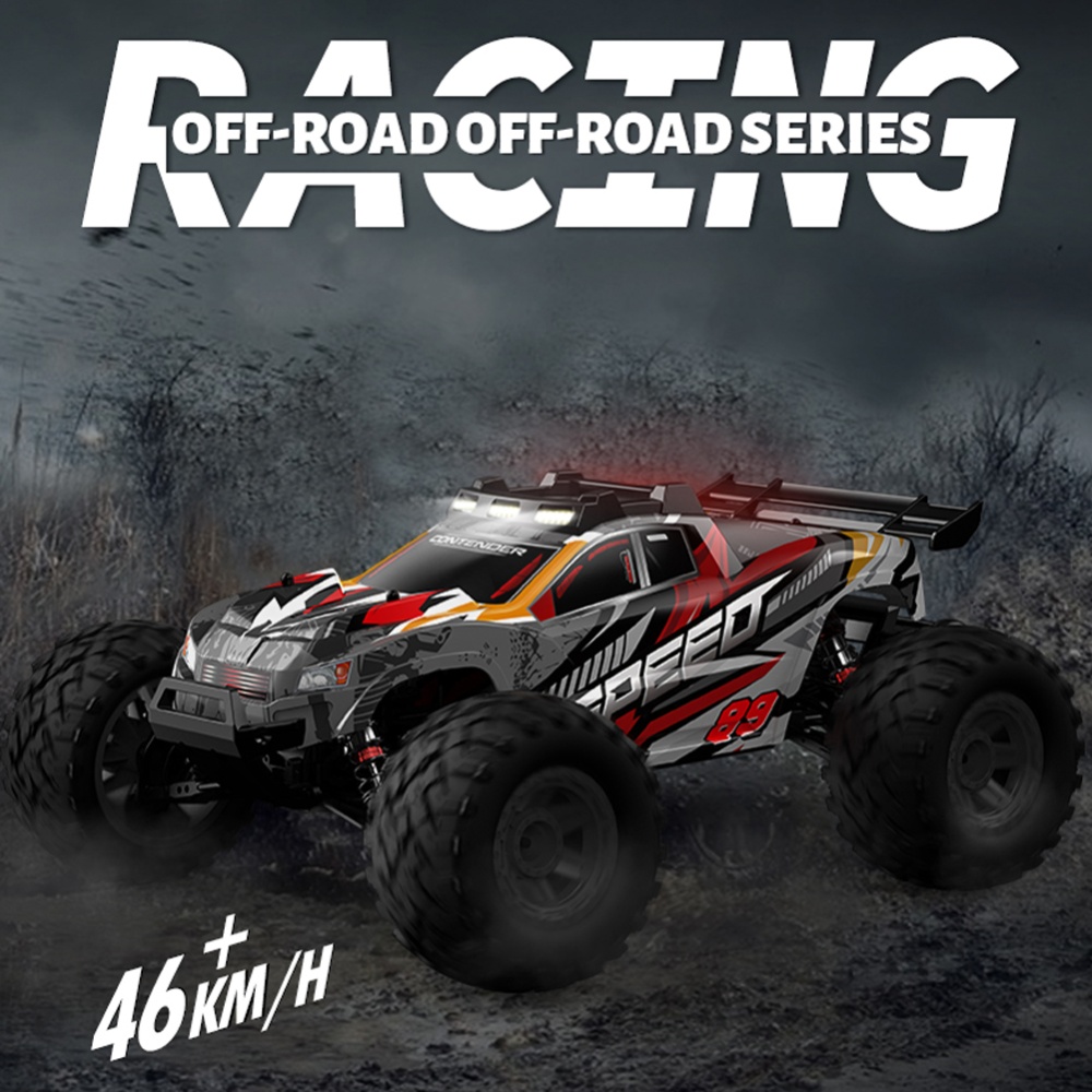 G105 1:10 Scale RC Car 2.4ghz 4wd 46km/h+ High-speed Big Wheel Off Road Waterproof Red - Image 2