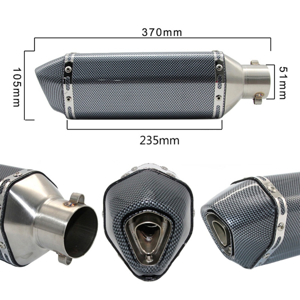 Universal Motorcycle Modified Scooter Exhaust Muffle Pipe for GY6 CBR CBR125 CBR250 CB400 CB600 YZF FZ400 Z750 A - Image 3