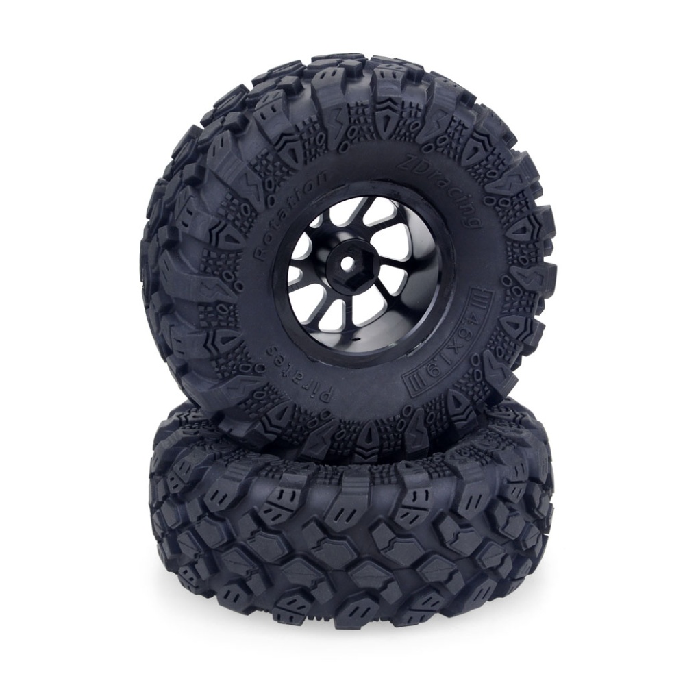 4Pcs 1.9"" Beadlock Wheel Rim & 1.9 Rubber Tires Set for 1/10 RC Crawler Axial SCX10 90046 Traxxas TRX-4 Redcat GEN 8 Car Parts red - Image 3