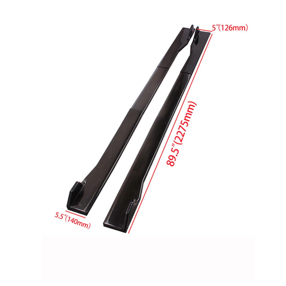 Three-section Side Skirt Car Modified Universal Black Abs Skirts Length 2.2m/86.6inch - Image 3