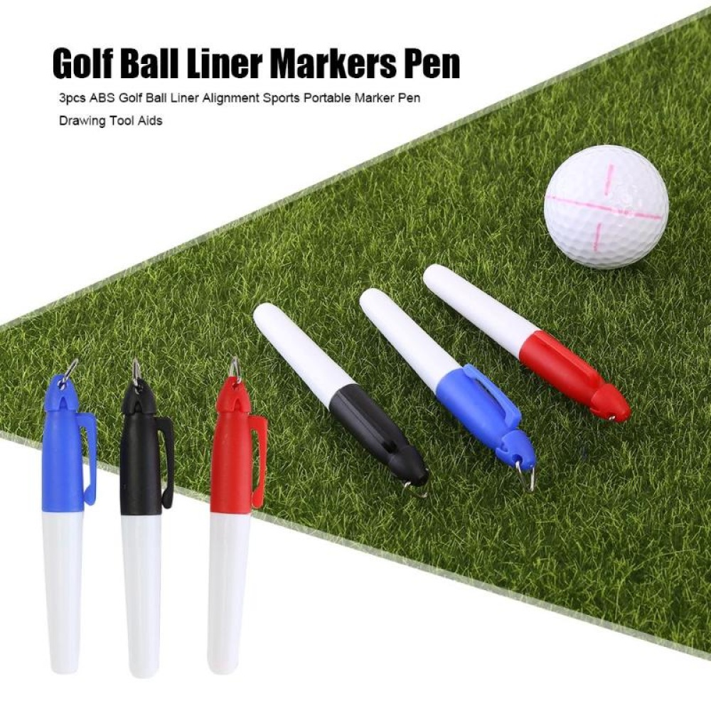 Golf Ball Markers Pen Multi-function Sign Plain Putting Alignment Liner Marker Drawing Tool Aids red - Image 3