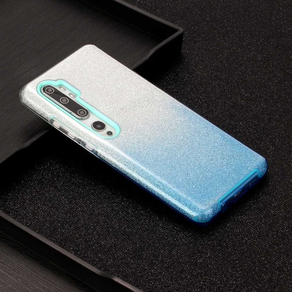 For XIAOMI CC9E/A3/10/10 PRO/K20/K20 pro Phone Case Gradient Color Glitter Powder Cover with Airbag Bracket blue - Image 3