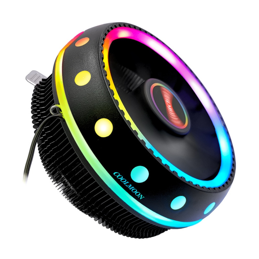 Computer Radiator Colorful CPU Desktop Fan Mute RGB Color Change Symphony color-changing version - Image 3